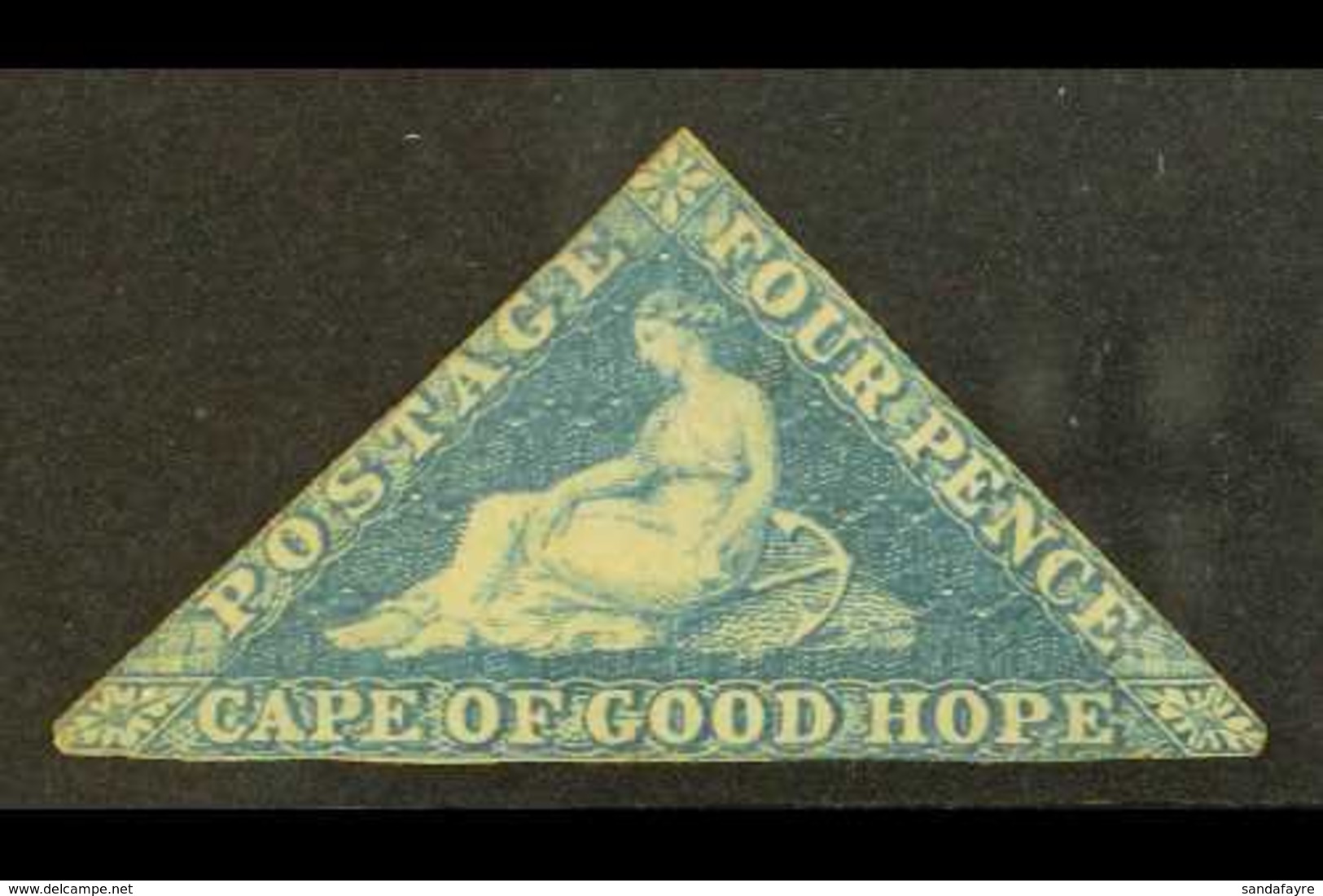 CAPE OF GOOD HOPE 1855-63 4d Blue, SG 6a, Unused With Small/touching Margins, Cat £1000. For More Images, Please Visit H - Unclassified