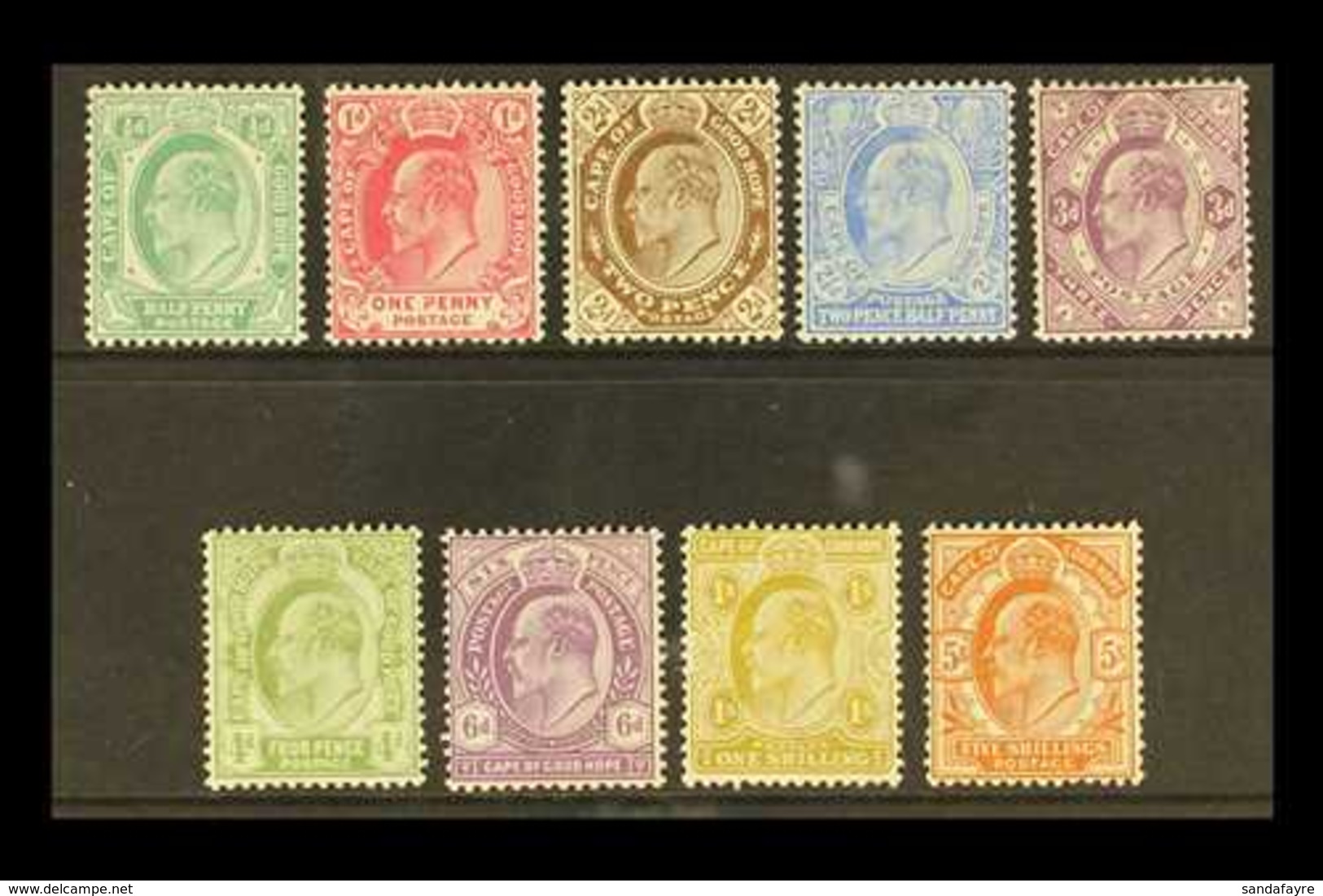 CAPE OF GOOD HOPE 1902-04 KEVII Definitives, Complete Set, SG 70/8, 3d More Heavily Hinged, Others Fine Mint (9 Stamps). - Ohne Zuordnung