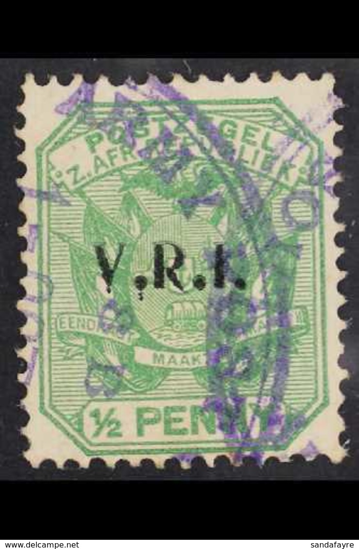 LYDENBURG 1900 (Sept) ½d Green Of Transvaal With "V.R.I." Overprint, SG 1, Fine Used With Part "ARMY POST OFFICE / SOUTH - Unclassified