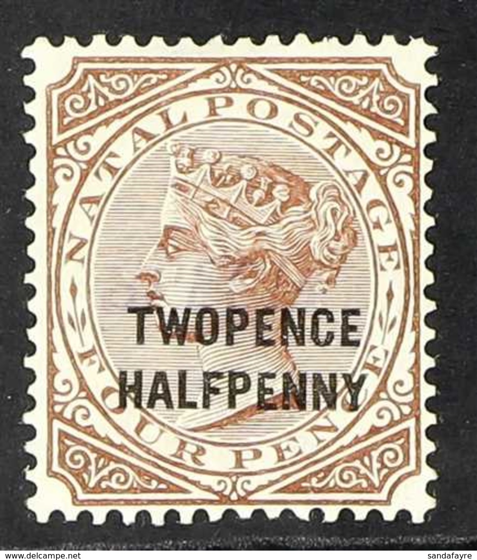 NATAL 1891 2½d On 4d Brown Handstamped "SPECIMEN", SG 109s, Fine Mint. For More Images, Please Visit Http://www.sandafay - Ohne Zuordnung