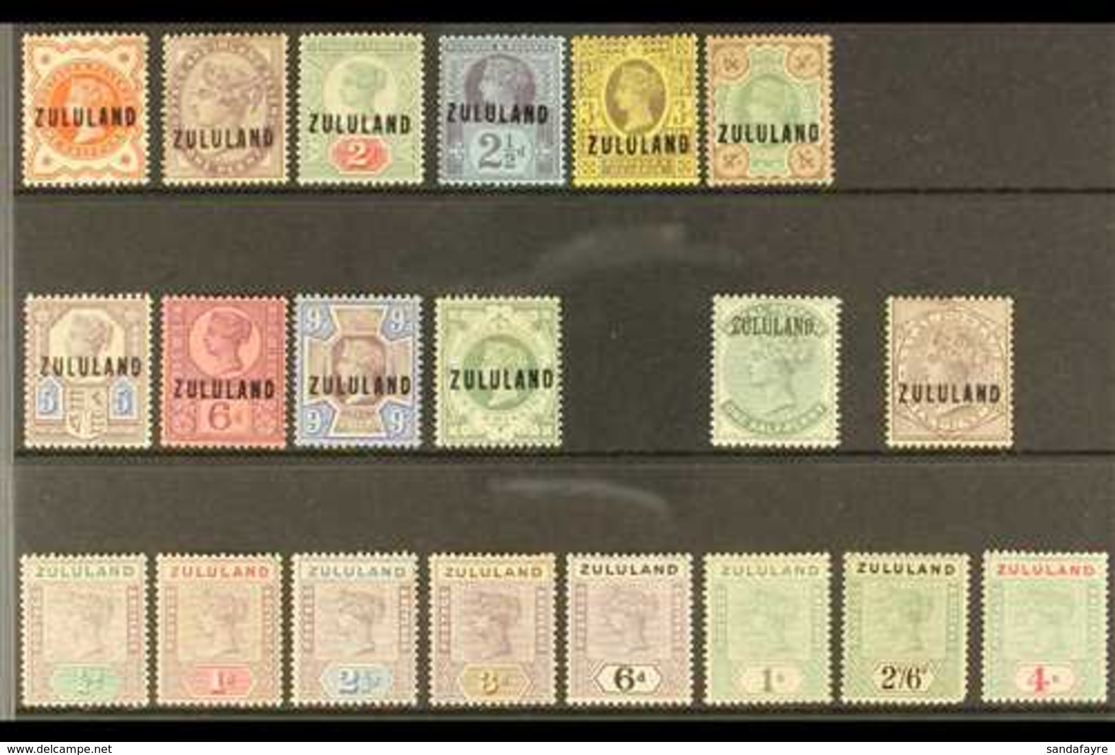 ZULULAND An All Different Mint Collection Presented On A Stock Card That Includes 1888-93 GB Overprinted Set To 1s, Plus - Ohne Zuordnung