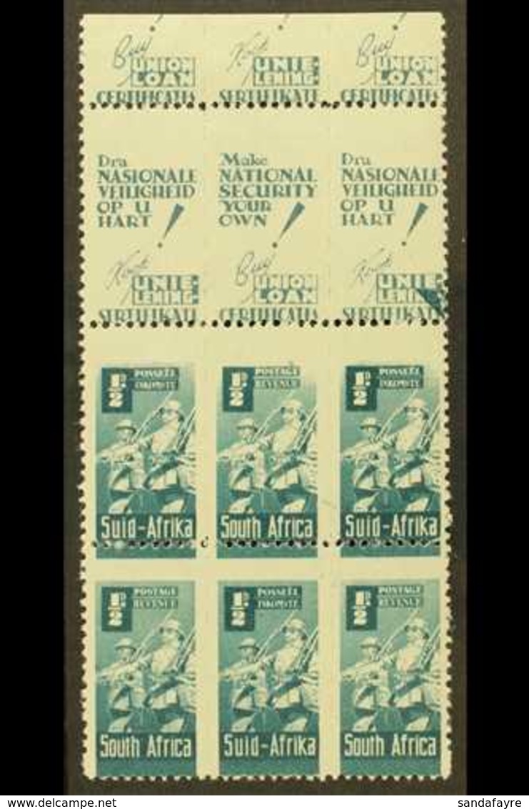 1942-4 ½d Greenish Blue, BANTAM WAR EFFORT VARIETY, top Marginal Pair Of 2 Units With MISPLACED PERFORATIONS, SG 97b (Un - Non Classés