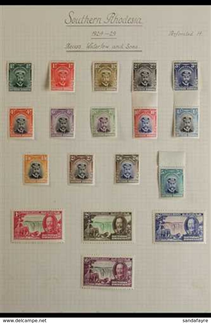 1924-1950 ATTRACTIVE FINE MINT COLLECTION On Leaves, Includes 1924-29 Admiral Set (10d, 1s & 5s Are NHM), 1931-37 Set (e - Südrhodesien (...-1964)