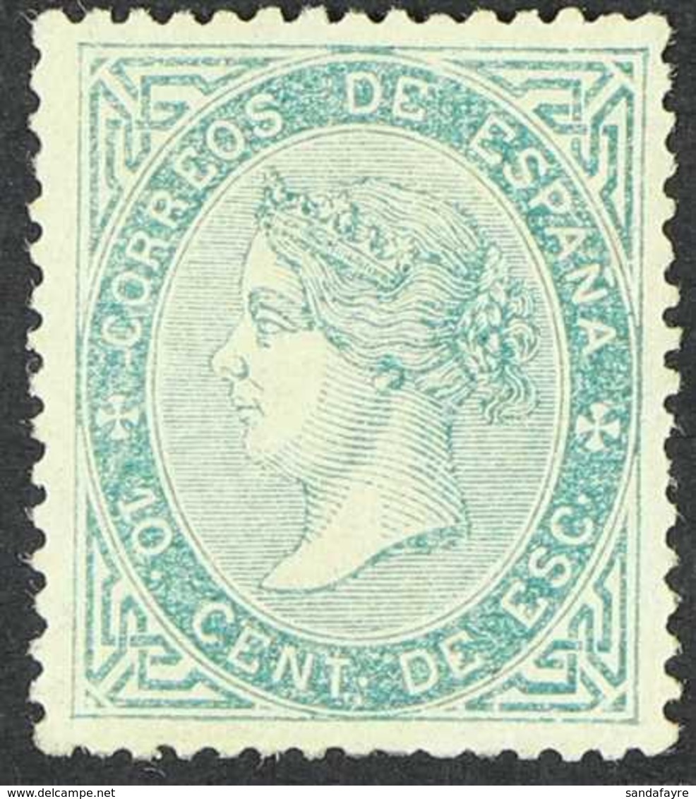 1867 10c Green (Edifil 91, Scott 92, SG 103), Very Fine Mint. With CEM Photo-certificate. For More Images, Please Visit  - Other & Unclassified