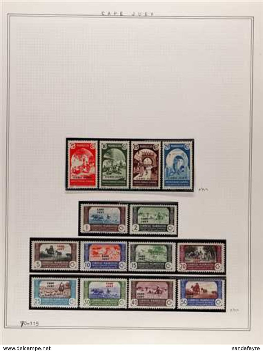 CAPE JUBY 1938-1948 FINE MINT MOSTLY NEVER HINGED COLLECTION In Hingeless Mounts On Leaves, Includes 1938 Air Set NHM, 1 - Other & Unclassified