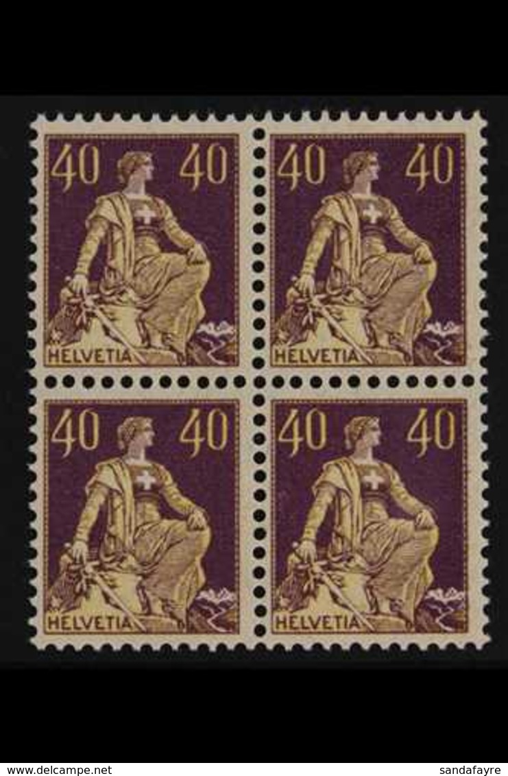 1924-33 40c Yellow Green & Deep Magenta, Mi 208x, SG 239, BLOCK OF 4, Never Hinged Mint (4 Stamps) For More Images, Plea - Other & Unclassified