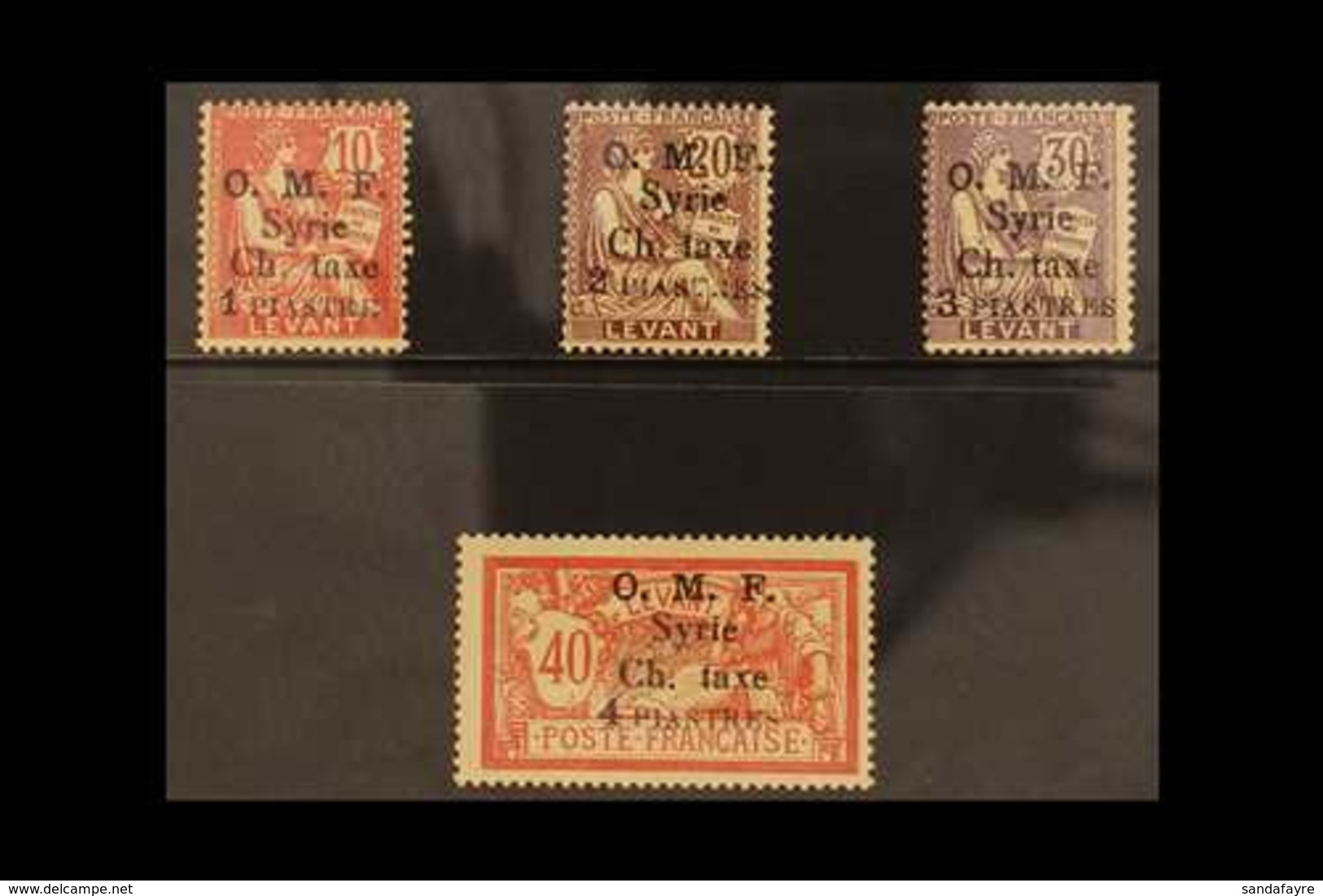 POSTAGE DUES 1920 O.M.F. Ch. Taxe Ovpt On Stamps Of French Offices, SG 48/51, Very Fine Mint. Rare And Elusive Set. (4 S - Syria