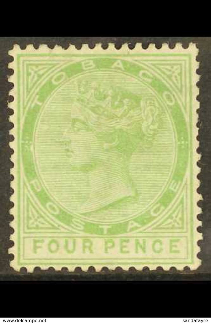 1880 4d Yellow Green, Wmk CC, SG 10, Good Mint. For More Images, Please Visit Http://www.sandafayre.com/itemdetails.aspx - Trinité & Tobago (...-1961)