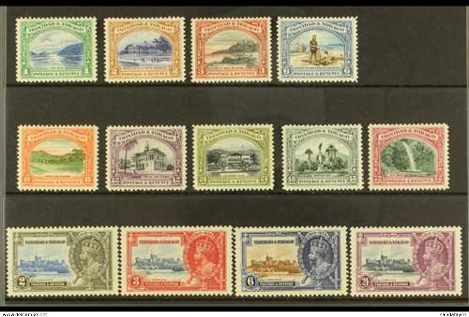 1935-37 NEVER HINGED MINT KGV New Currency Issues, SG 230/242, Lovely Quality (13 Stamps) For More Images, Please Visit  - Trinidad & Tobago (...-1961)