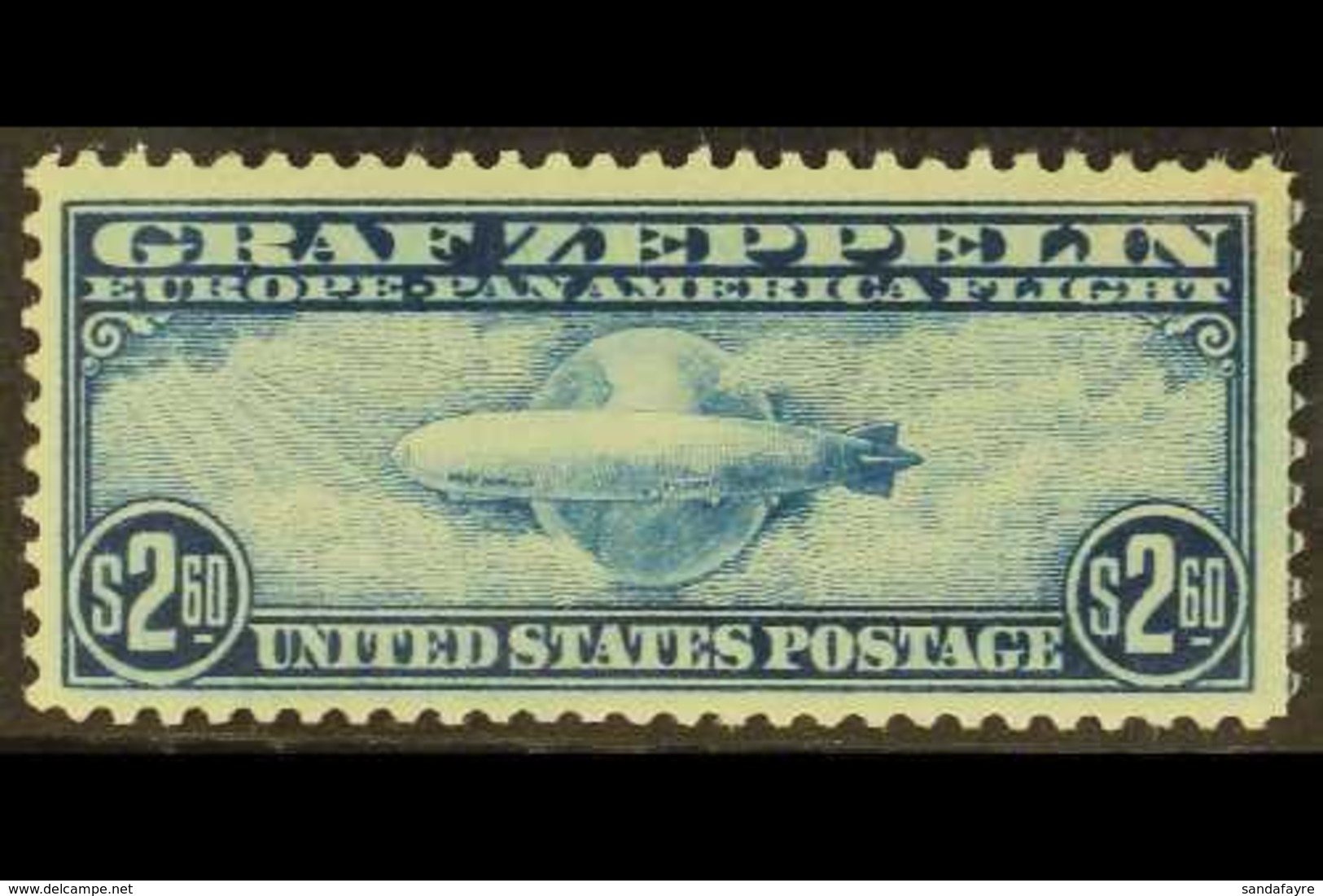 1930 $2.60 Blue Air Graf Zeppelin (Scott C15, SG A689), Fine Never Hinged Mint, Good Centering, Fresh & Attractive. For  - Sonstige & Ohne Zuordnung