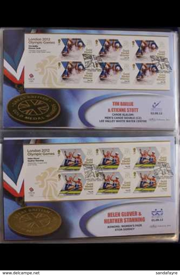 2012 GOLD MEDAL WINNERS FDC COLLECTION A Complete Collection Of Benham "BLCS 548" Series Limited Edition Covers In A "Be - Autres & Non Classés