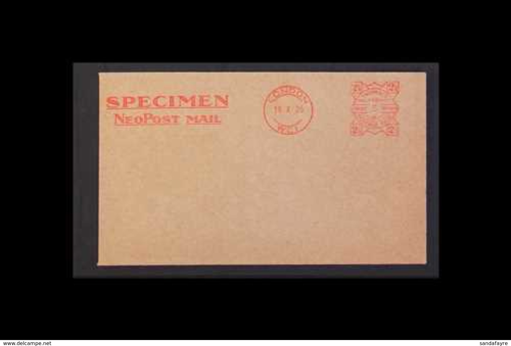 1925 1925 NEOPOST SPECIMEN Meter Mailing Machine Envelope, Very Fine Unused, Plus The Original 'Neopost' Brochure. (2 It - Zonder Classificatie