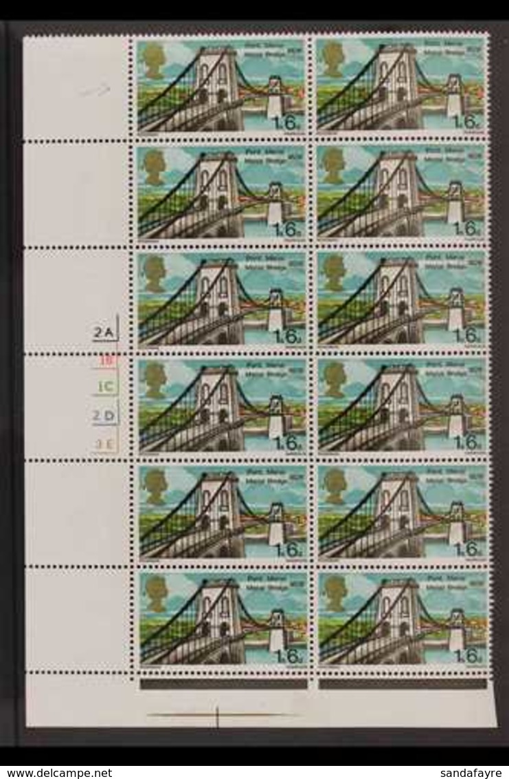 1968 BRIDGES - PLATE FLAW VARIETIES. All Different Group Of Listed Varieties Within Never Hinged Mint Marginal/corner PO - Andere & Zonder Classificatie