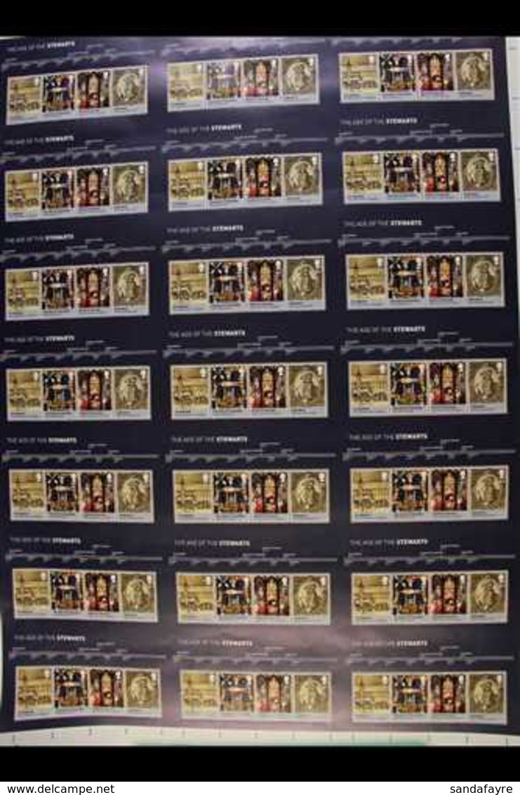 2010 ROYAL MAIL PRESS RELEASE SHEET A Complete Uncut Sheet Of 21 Never Hinged Mint Miniature Sheets For "The Age Of The  - Autres & Non Classés