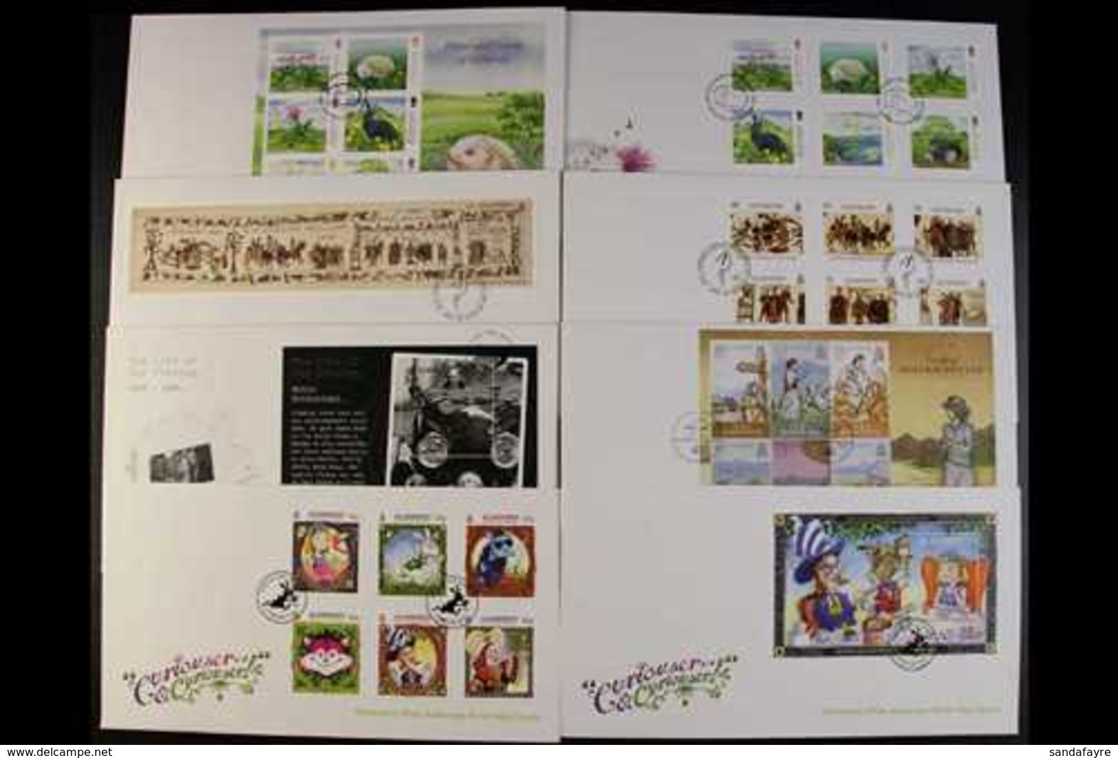 ALDERNEY FIRST DAY COVERS 1983-2016 All Different Collection Of Illustrated And Unaddressed Covers Bearing Over 100 Comp - Sonstige & Ohne Zuordnung