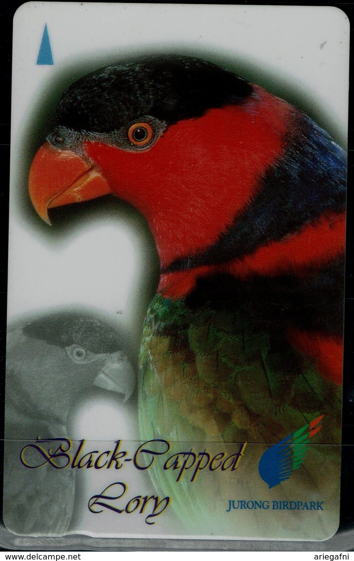SINGAPORE 2002 PHONECARD TELECOM BIRDS PARROTS USED VF!! - Papageien