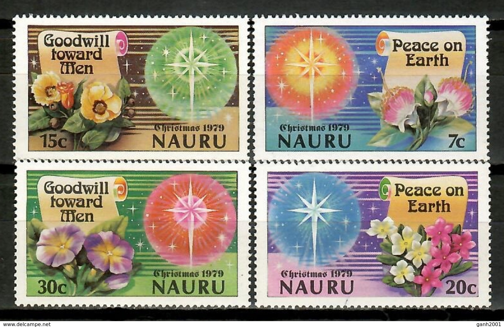 Nauru 1979 / Flowers Christmas MNH Flores Navidad Weihnachten Blumen Fleurs Nöel / Cu15716  31-45 - Otros & Sin Clasificación