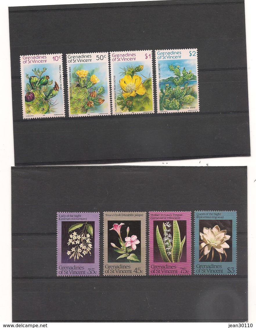 1982/84   FLEURS/FLOWERS  N°  Y/T : 239/242**- 351/354** - St.Vincent & Grenadines