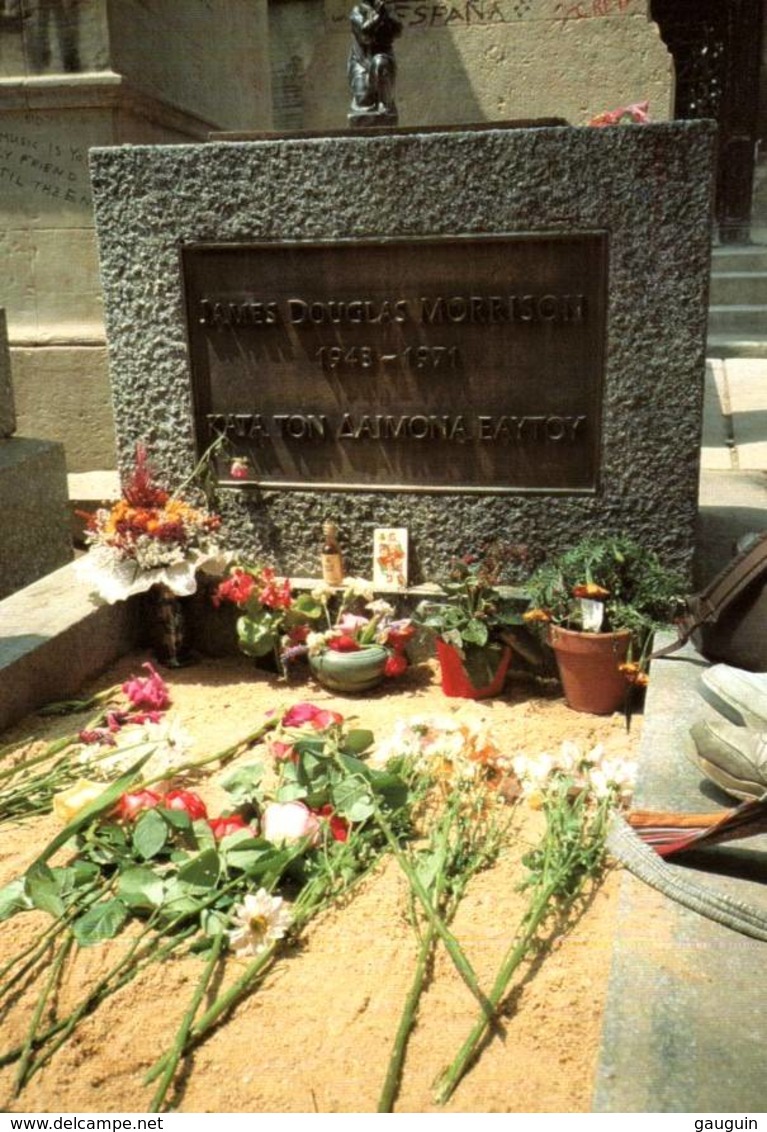 CPM - JIM MORRISON / James DOUGLAS - Tombe Au Cimetière Père LACHAISE - PARIS - Edition Vermet - Sänger Und Musikanten