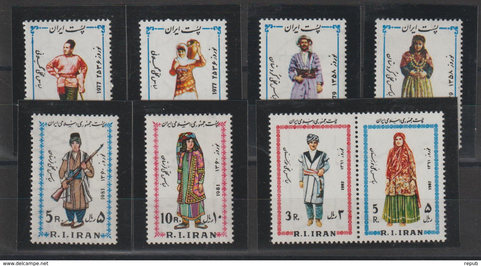 Iran 1976-79-81-82 Costumes 1683-84, 1744-45, 1806-7 Et 1833-34 8 Val ** MNH - Iran