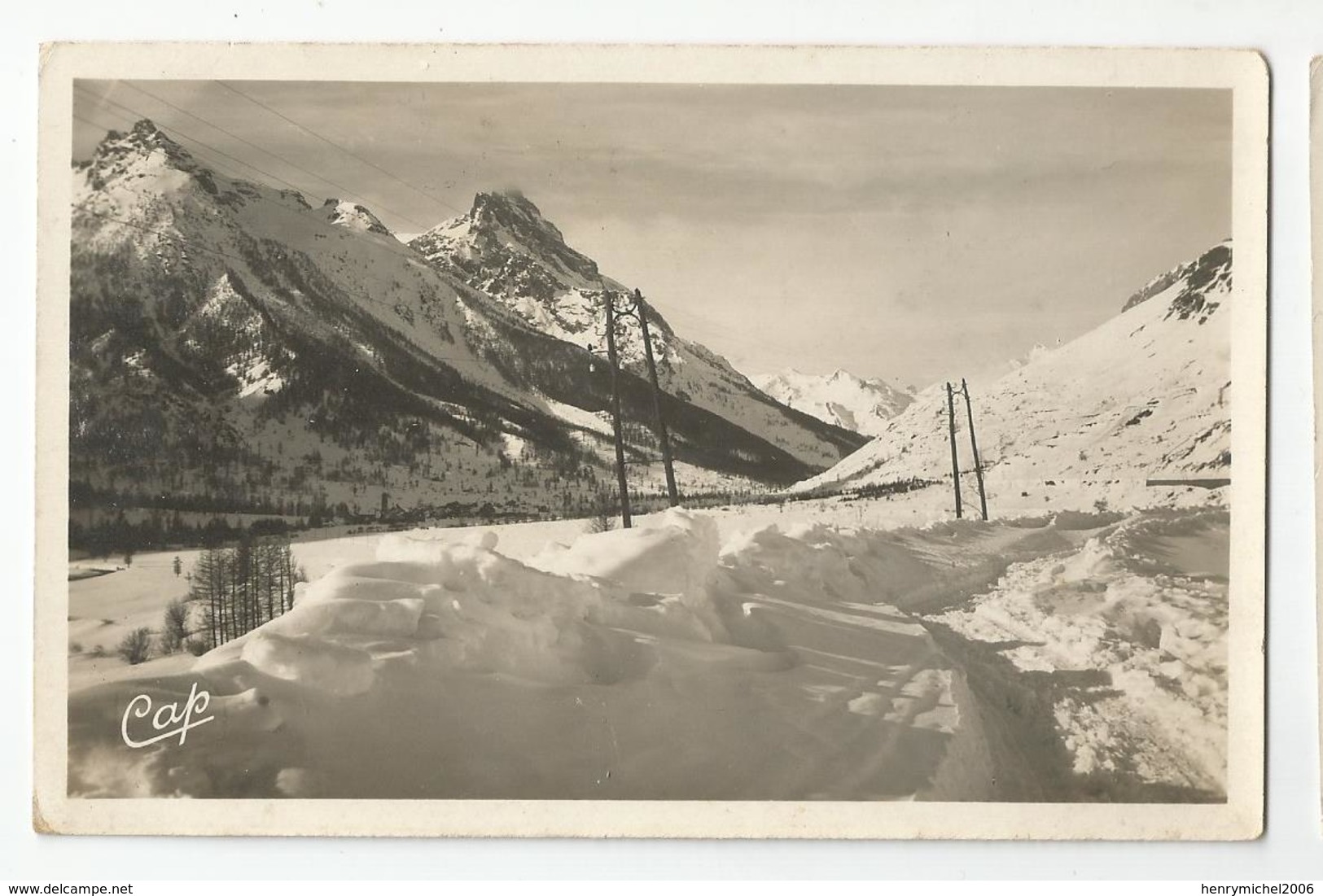 05 Hautes Alpes Monnetier Les Bains Route Sous La Neige Montagne De Combeynot - Other & Unclassified