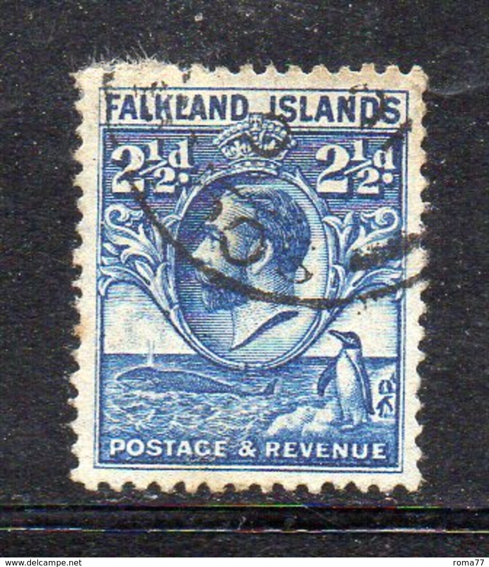 APR2253 - FALKLAND 1929 ,  Yvert N. 52  Usato  (2380A) - Falkland