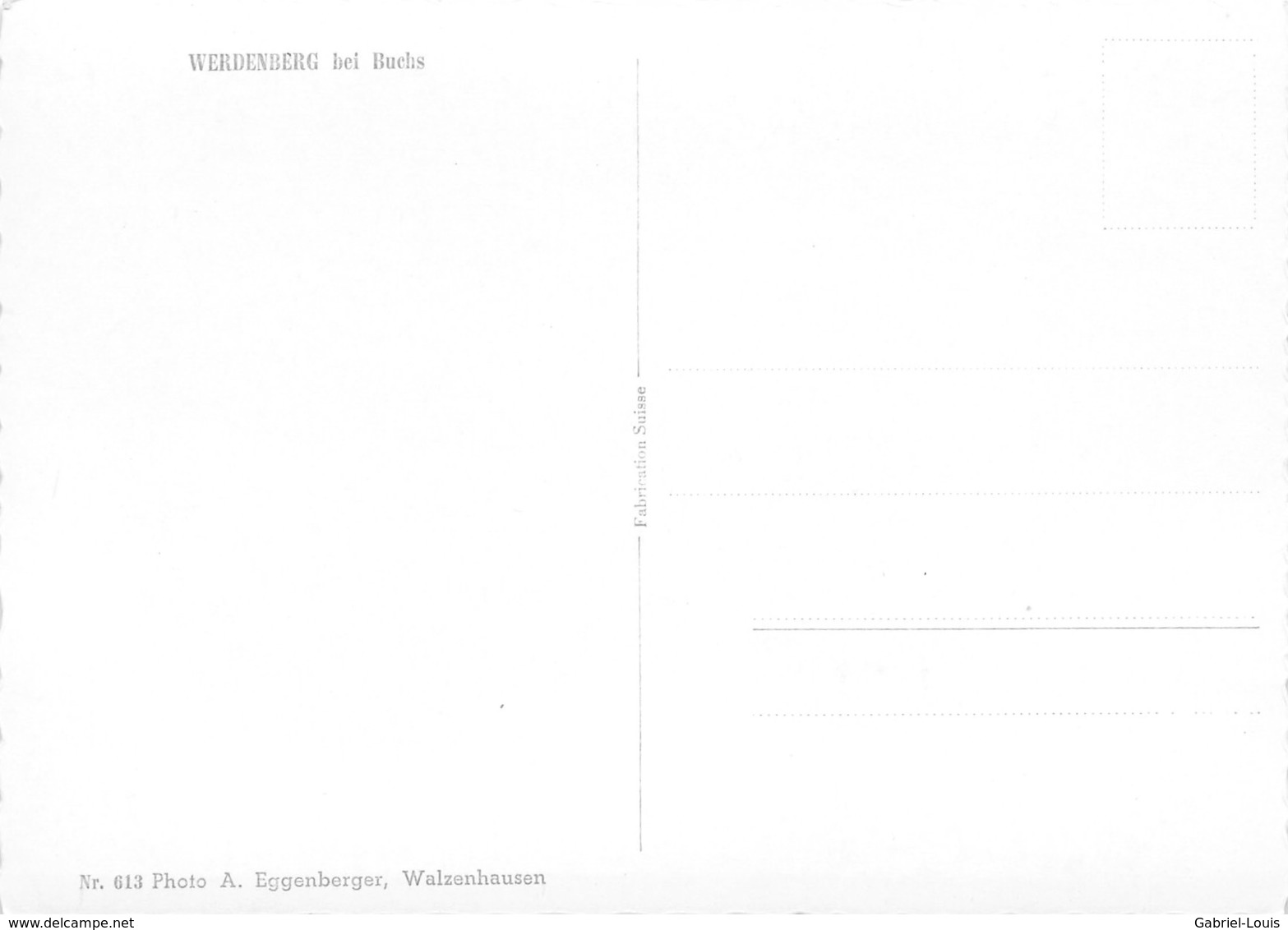 Werdenberg Bei Buchs ( 10 X 15 Cm) - Buchs