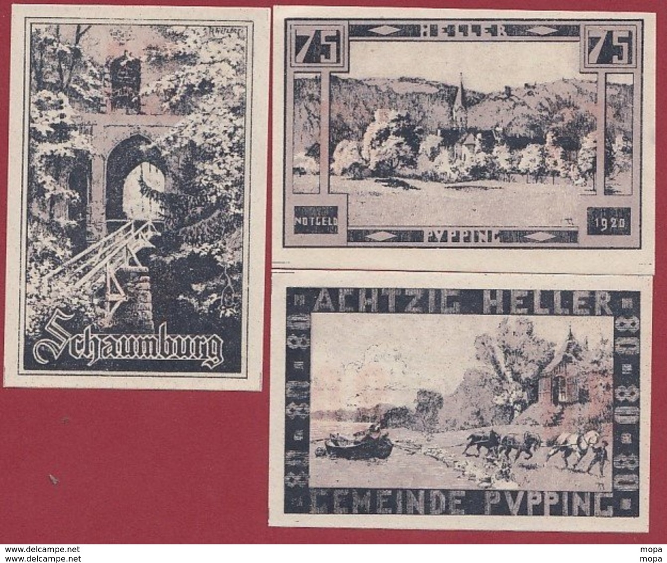 Autriche 3 Notgeld Stadt Pupping /Oberöst Dans L 'état N °29 - Oesterreich