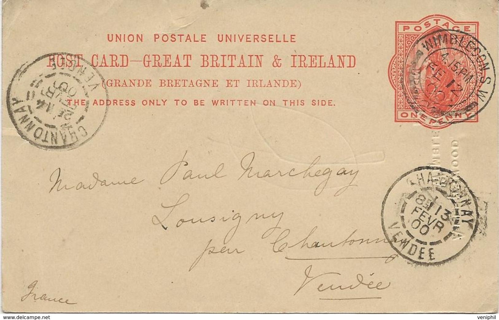 IRELAND - ENTIER POSTAL - ANNEE 1900 - Entiers Postaux