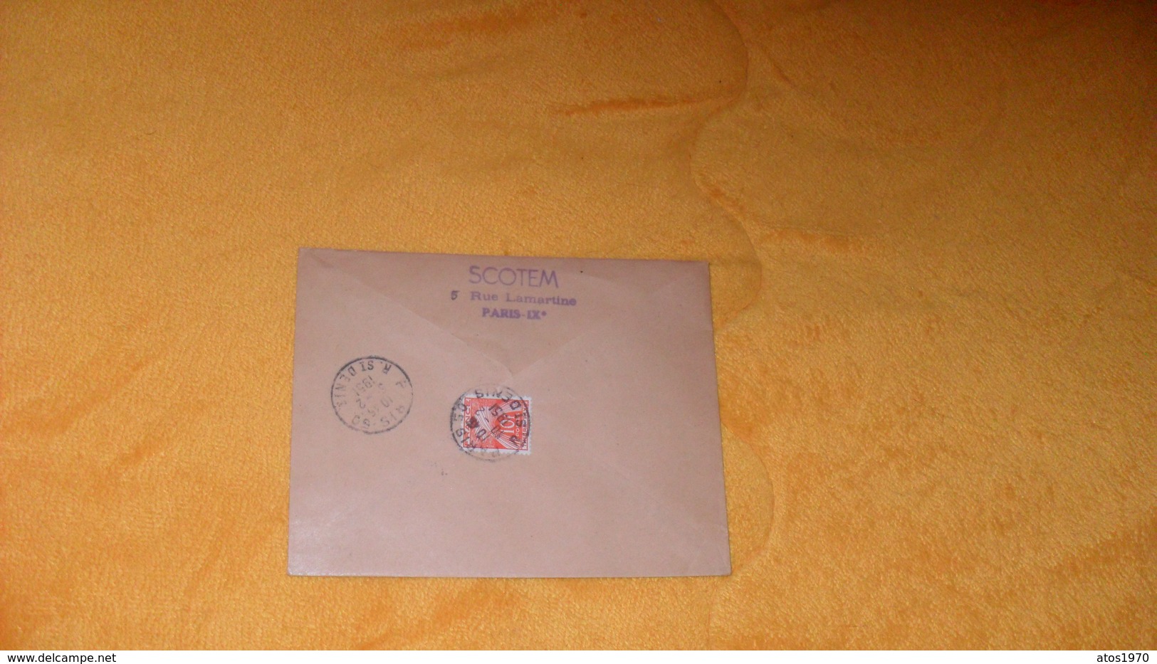 ENVELOPPE DE 1951...CACHETS BOURSE PHILATELIQUE PARIS 1951...+ TIMBRES X3.. - Cachets Commémoratifs