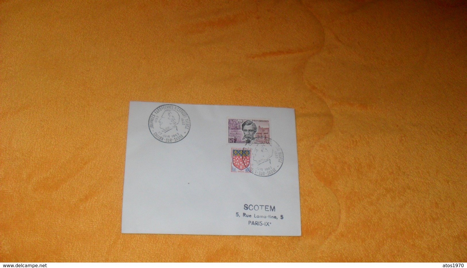 ENVELOPPE DE 1963...CACHETS JOURNEES EUROPEENNES NICEPHORE ?..CHALON SUR SAONE...TIMBRES X2 - Cachets Commémoratifs