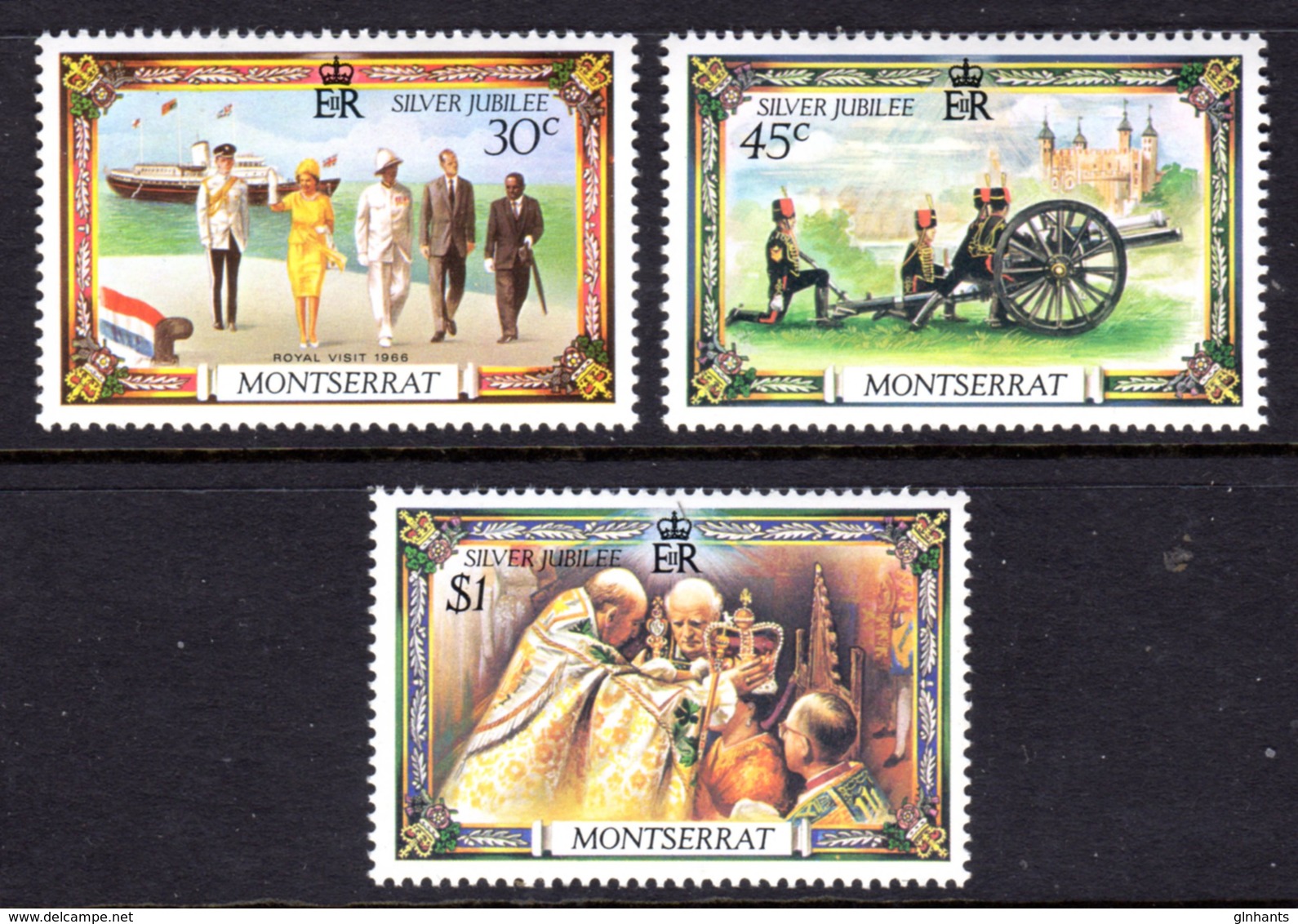 MONTSERRAT - 1977 SILVER JUBILEE SET (3V) FINE MNH ** SG 396-398 - Montserrat