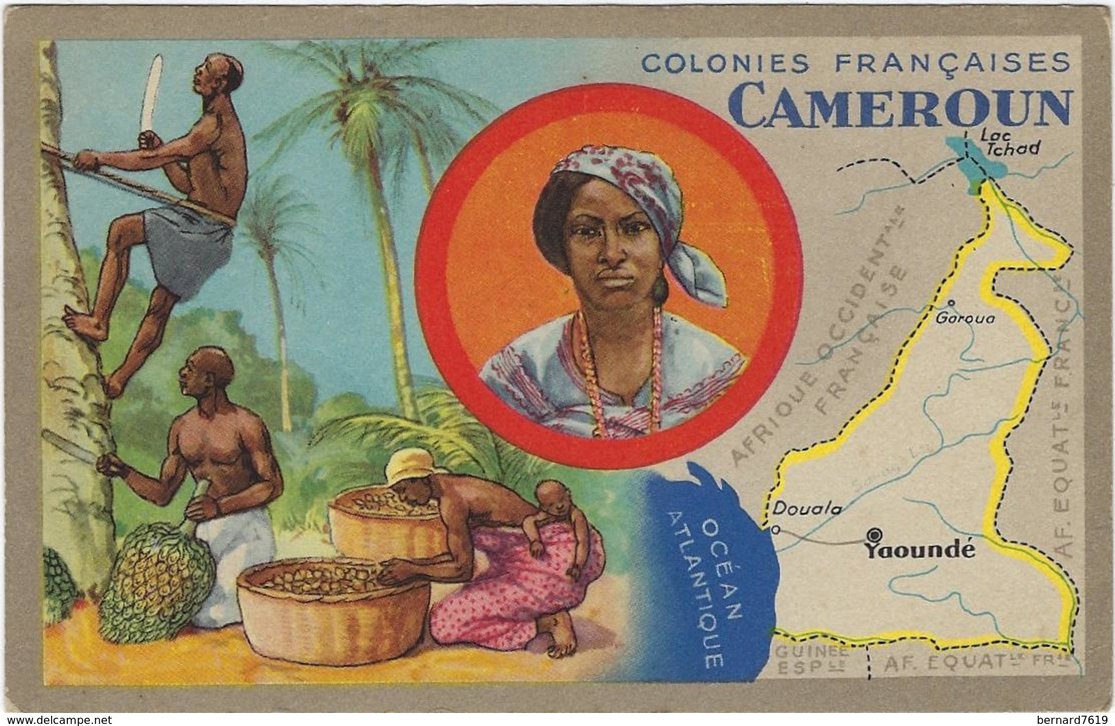 Cameroun Colonies Francaises Par Lion  Noir  Paris-montrouge  Descriptif Au Verso - Cameroun