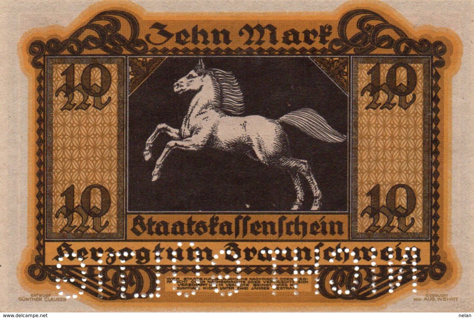 GERMANY -10 MARK 1918 NOTGELD   UNC - Ohne Zuordnung