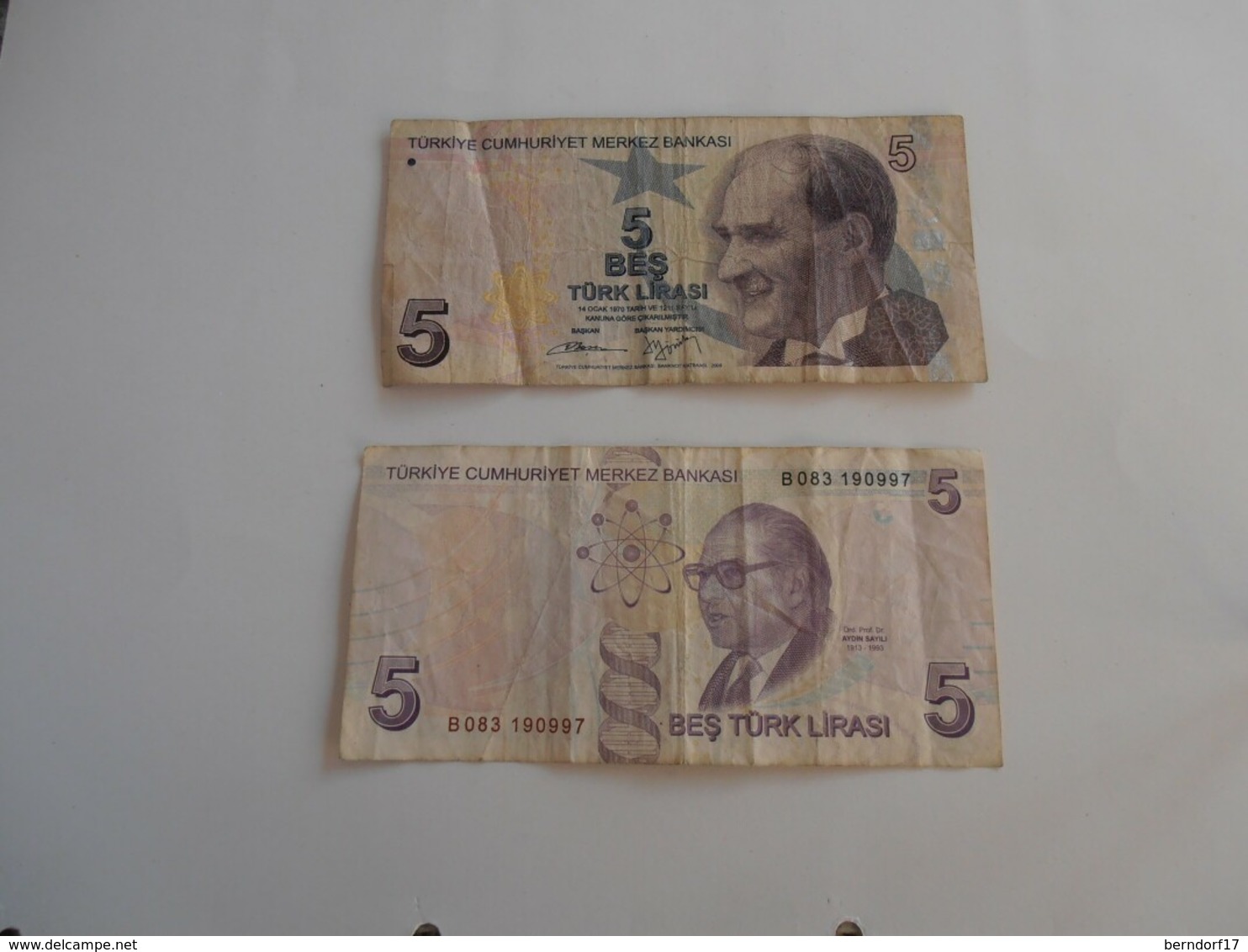 Turchia - Lotto Di 2 Banconote - Türkei