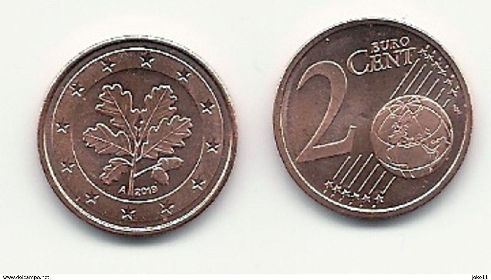 2 Cent, 2019, Prägestätte (A) Vz, Sehr Gut Erhaltene Umlaufmünze - Deutschland