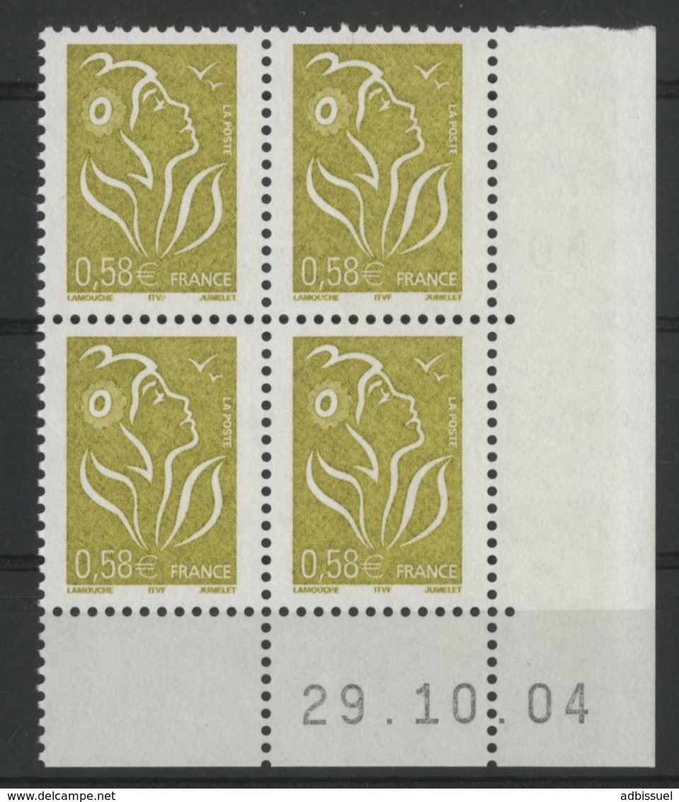 N° 3735 ** (MNH). Coin Daté Du 29/10/04. TB - 2000-2009