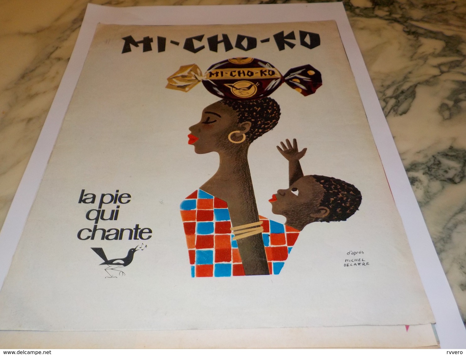 ANCIENNE PUBLICITE BONBON  MI CHI KO  LA PIE QUI CHANTE 1964 - Affiches