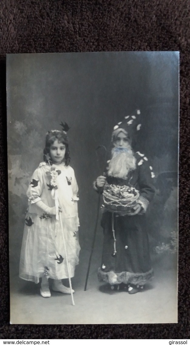 CPA PHOTO ENFANT DEGUISE EN PERE NOEL FOTO GAMBETTA R DE S LAZARO LISBOA LISBONNE  PORTUGAL 1920 - Photographs