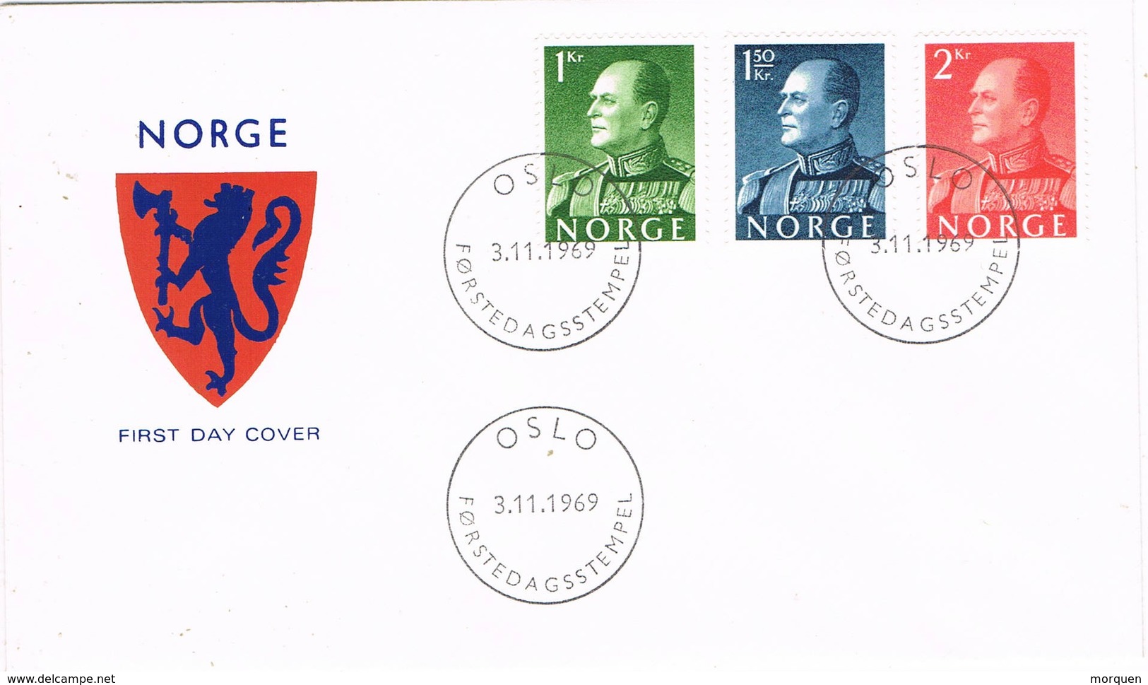 35515. Carta F.D.C. OSLO (Norge) Noruega 1969. King OLAV V - FDC