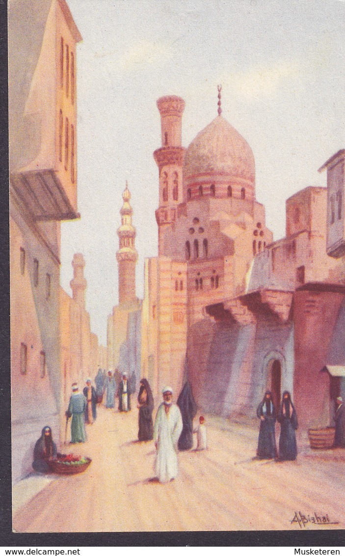 Egypt PPC Cairo Le Caire Artist A. Bishai : Mosque Of Emir Kher Eastern Publishing Company No. 110 (2 Scans) - Kairo