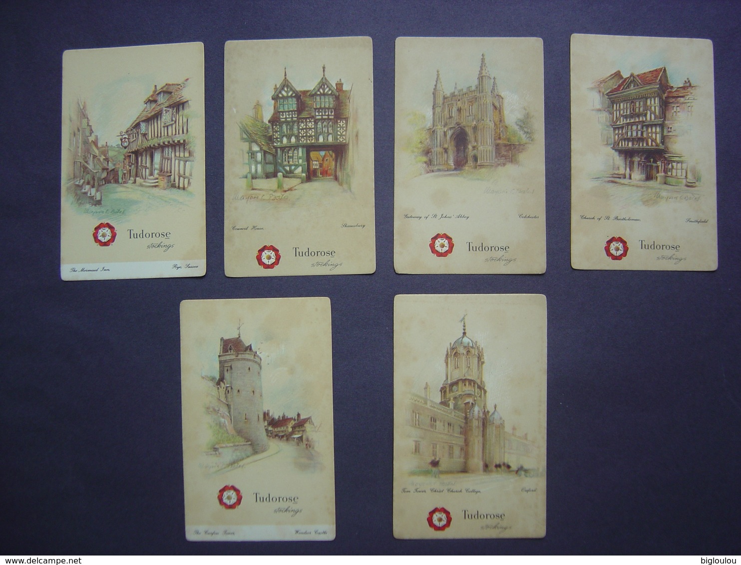 UK - Lot De 6 Cartes - Illustrations MARJORIE C. BATES - Otros & Sin Clasificación