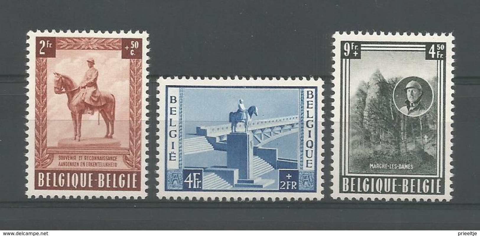 Belgium 1954 King Albert I Monument OCB 938/940 ** - Neufs