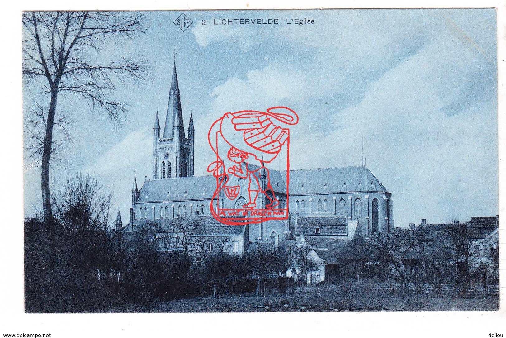 PK 2x Lichtervelde - Sint-Jacob De Meerderekerk & Rue Basse 1909 / Estaminet De Engel / Ed. SBP - Lichtervelde