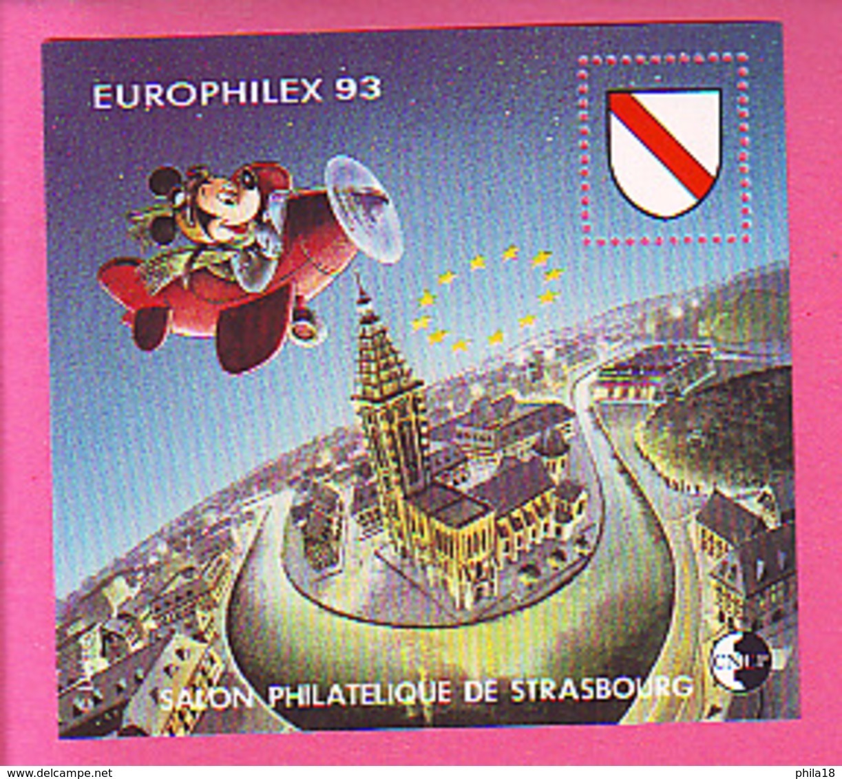 BLOC CNEP N° 17 ** NEUF LUXE SALON PHILATELIQUE STRASBOURG 1993 EUROPHILEX MICKEY - CNEP