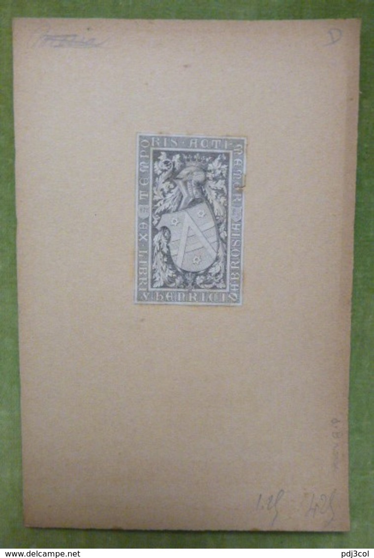 Ex-libris Héraldique XIXème - HENRY DE BROISE - Ex-libris