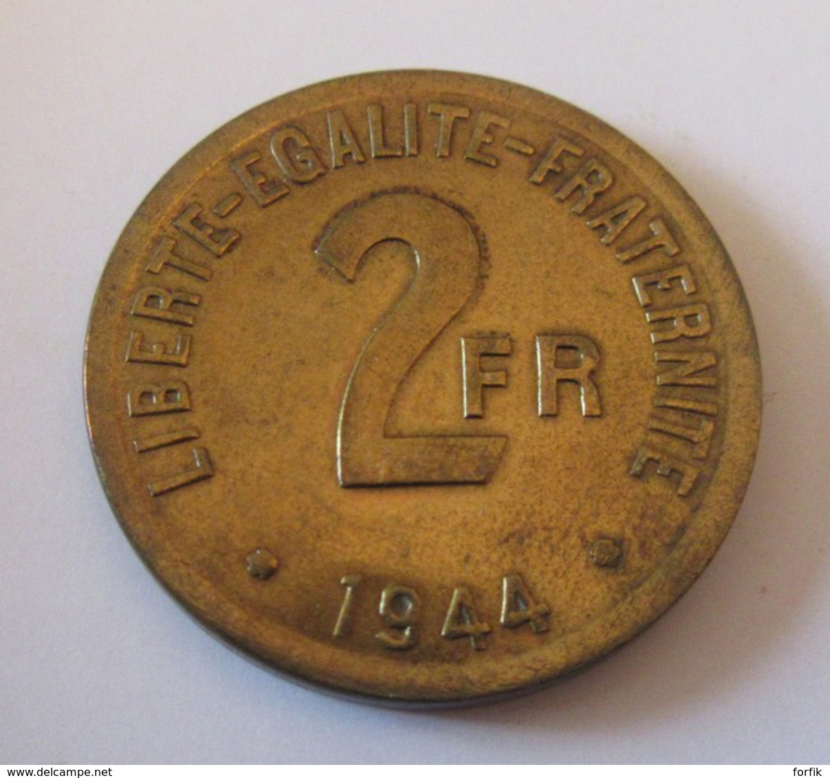 France - Monnaie 2 Francs "FRANCE" 1944 - Philadelphie - Achat Immédiat - Autres & Non Classés