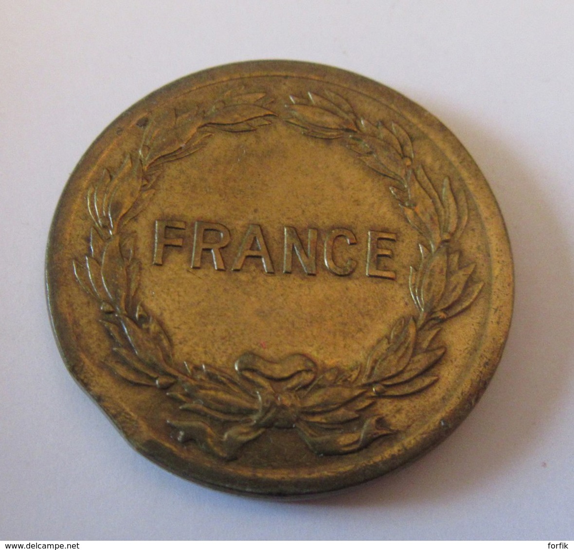 France - Monnaie 2 Francs "FRANCE" 1944 Fautée / Faute De Frappe, Flan Clipé - Philadelphie - Rare - Autres & Non Classés