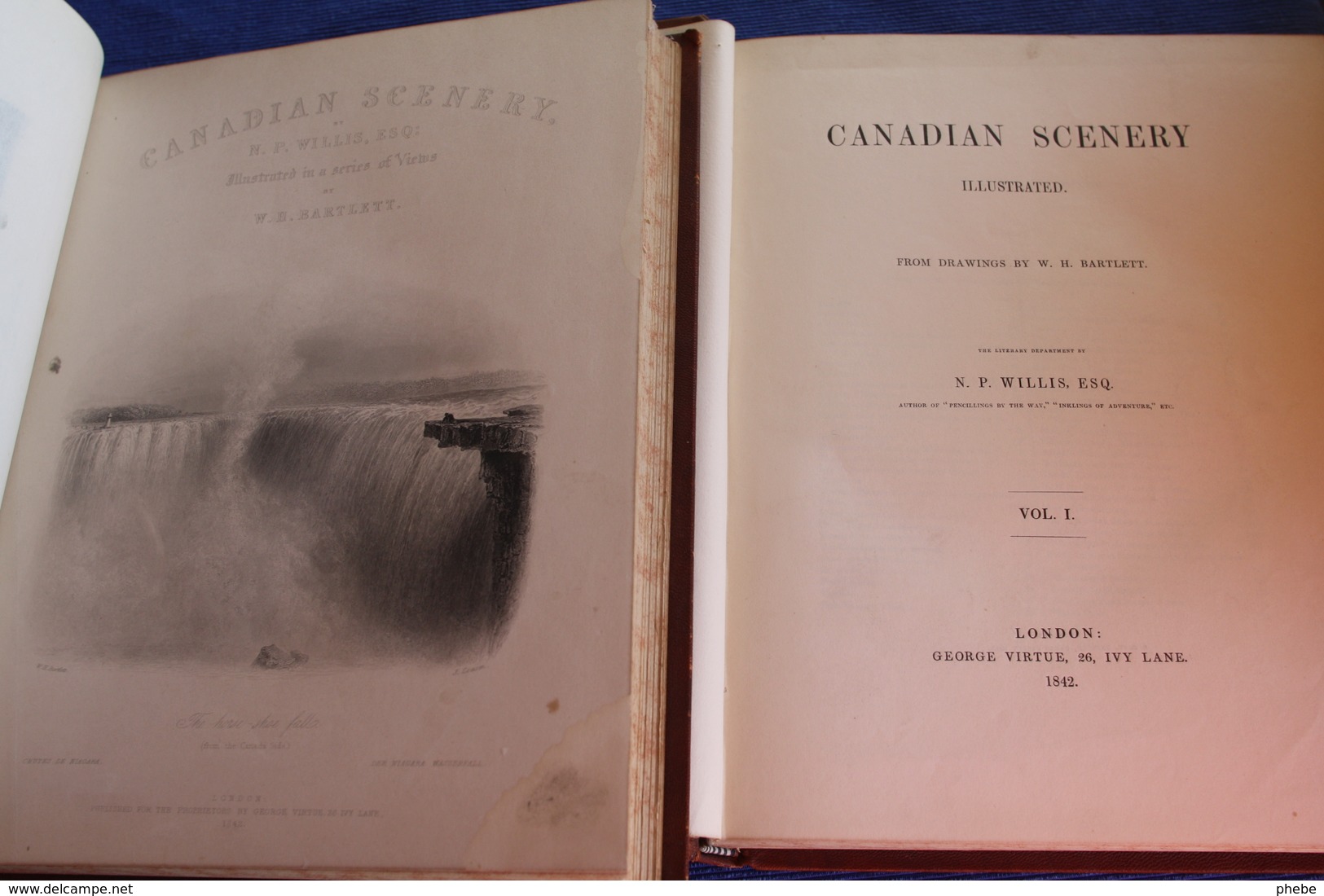 BARTLETT WILLIS / Canadian scenery illustrated  2 tome en anglais  1842