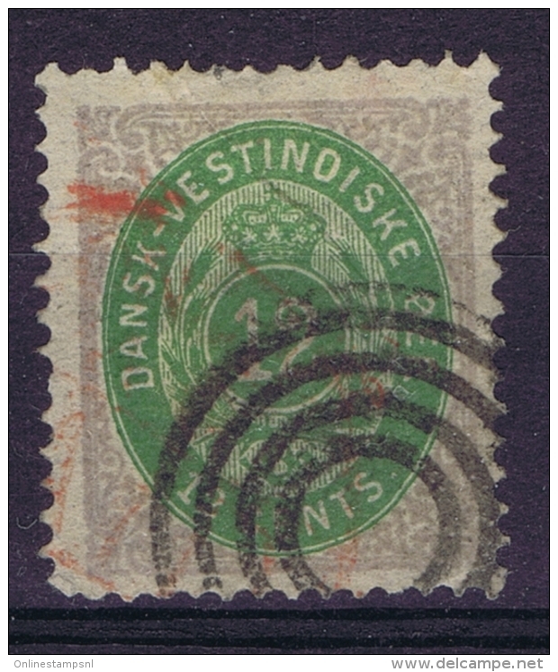 Danish West Indies : Mi 12 Obl./Gestempelt/used  1875 - Dänische Antillen (Westindien)